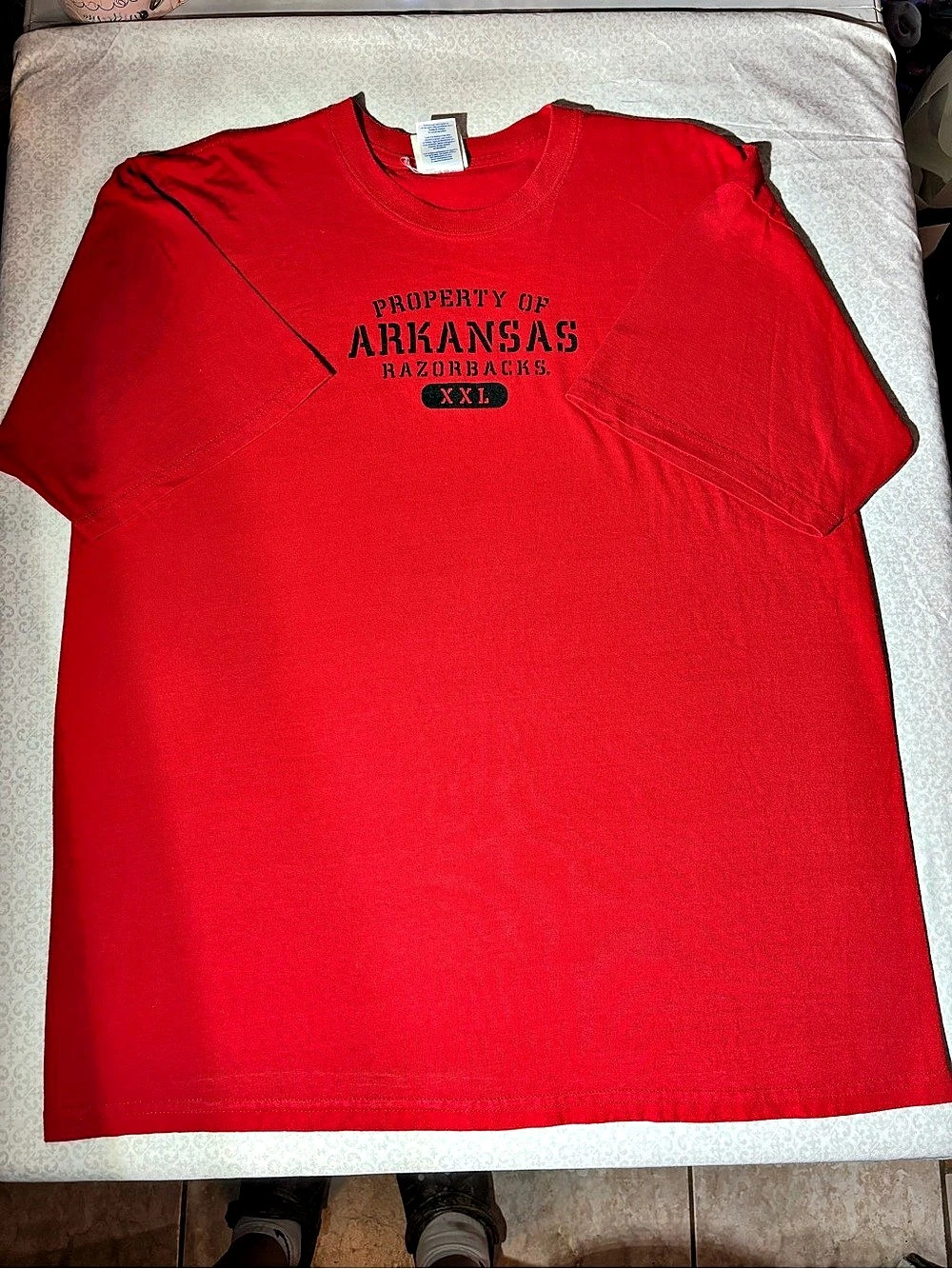 Vtg Oarsman 913 Arkansas Razorbacks T Shirt XL Property Of College Red Graphic